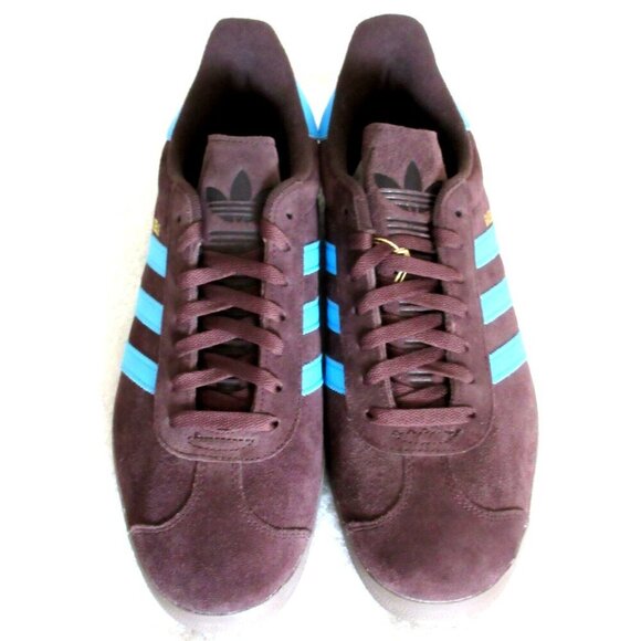 Adidas Men's Gazelle Shadow Brown Sky Rush Blue Sneakers Sizes NIB JH5392 - Picture 3 of 5